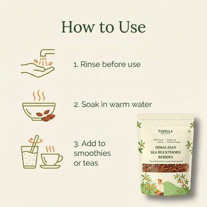 Premium Sea Buckthorn Berries (Dried Seabuckthorn) | Tarella Exotica