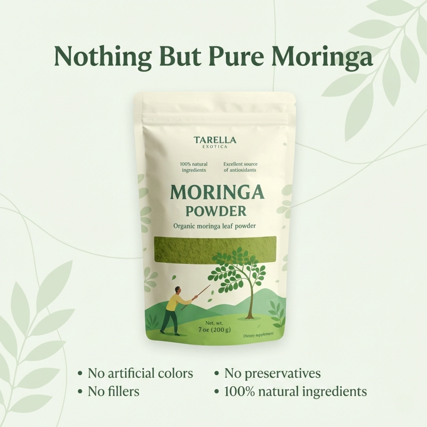 Organic Moringa Powder | Tarella Exotica