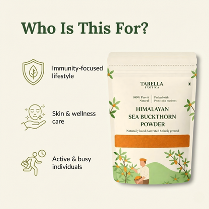 Sea Buckthorn Berry Powder - 100gms | Tarella Exotica